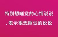 表示很想睡觉的说说(100句)