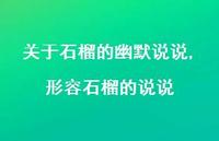 形容石榴的说说(100句)
