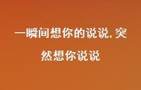 突然想你说说(100句)