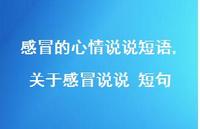 关于感冒说说 短句(100句)