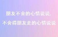 不舍得朋友走的心情说说(100句)