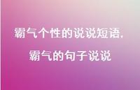 霸气的句子说说(100句)