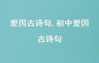 初中爱国古诗句【100句文案精选】
