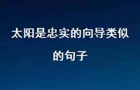 太阳是忠实的向导类似的句子【100句精选短句合集】 太阳是忠实的向导类似的句子【100句精选短句合集】