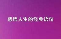 感悟人生的经典语句37句汇总 感悟人生的经典语句37句汇总