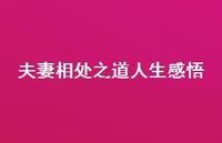 夫妻相处之道人生感悟73句汇总