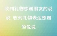 收到礼物表达感谢的说说(100句) 收到礼物表达感谢的说说(100句)