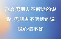 男朋友不听话的说说心情不好(100句)
