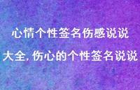 伤心的个性签名说说【100句文案】
