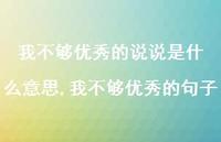 我不够出色的句子(100句) 我不够出色的句子(100句)