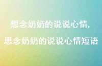 思念奶奶的说说心情短语【精选100句】