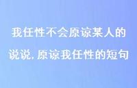 原谅我任性的短句【精选100句】