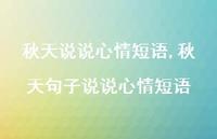 秋天句子说说心情短语【100句文案】 秋天句子说说心情短语【100句文案】