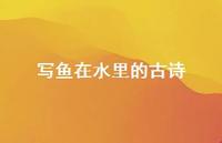 写鱼在水里的古诗(精选62句) 写鱼在水里的古诗(精选62句)