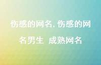 伤感的网名男生 成熟网名【100句文案精选】