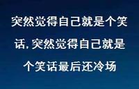 突然觉得自己就是个笑话最后还冷场(100句)
