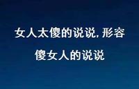 形容傻女人的说说【精选100句】