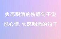 失恋喝酒的句子(100句)