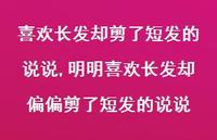 明明喜欢长发却偏偏剪了短发的说说(100句)