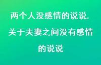关于夫妻之间没有感情的说说(100句) 关于夫妻之间没有感情的说说(100句)