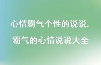 霸气的心情说说大全【100句文案】