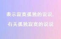 有关孤独寂寞的说说(100句)