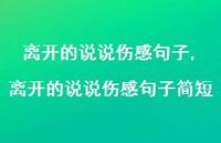 离开的说说伤感句子简短【100句文案】 离开的说说伤感句子简短【100句文案】