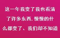 慢慢的什么都变了、我们却不知道(100句)