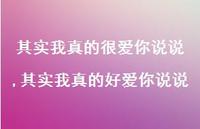其实我真的好爱你说说(100句) 其实我真的好爱你说说(100句)
