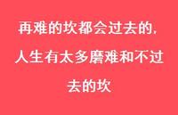 人生有太多磨难和不过去的坎(100句)