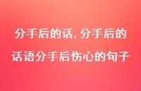分手后的话语分手后伤心的句子【100句文案精选】