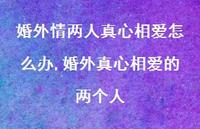 婚外真心相爱的两个人(100句)