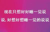 好想好想睡一觉的说说(100句) 好想好想睡一觉的说说(100句)