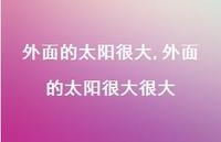 外面的太阳很大很大【精选100句】 外面的太阳很大很大【精选100句】