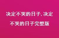 决定不哭的日子完整版【100句文案精选】