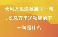 长风万里送秋雁的下一句是什么【100句文案精选】 长风万里送秋雁的下一句是什么【100句文案精选】