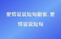 爱情说说短句【100句文案】