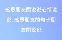 感恩朋友的句子朋友圈说说(100句)