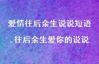 往后余生爱你的说说【100句文案】 往后余生爱你的说说【100句文案】