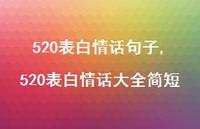 520表白情话大全简短【100句文案精选】