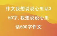 我想说说心里话500字作文【100句文案】 我想说说心里话500字作文【100句文案】