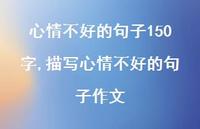 描写心情不好的句子作文(100句)
