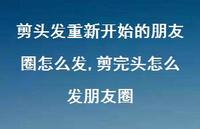 剪完头怎么发朋友圈(100句)