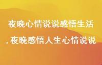 夜晚感悟人生心情说说(100句)