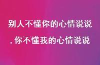你不懂我的心情说说(100句) 你不懂我的心情说说(100句)
