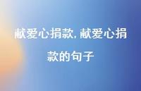 献爱心捐款的句子【100句文案精选】 献爱心捐款的句子【100句文案精选】