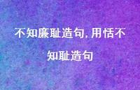 用恬不知耻造句(100句) 用恬不知耻造句(100句)