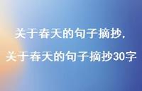 关于春天的句子摘抄30字【精品文案100句】
