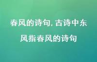 古诗中东风指春风的诗句【精品文案100句】
